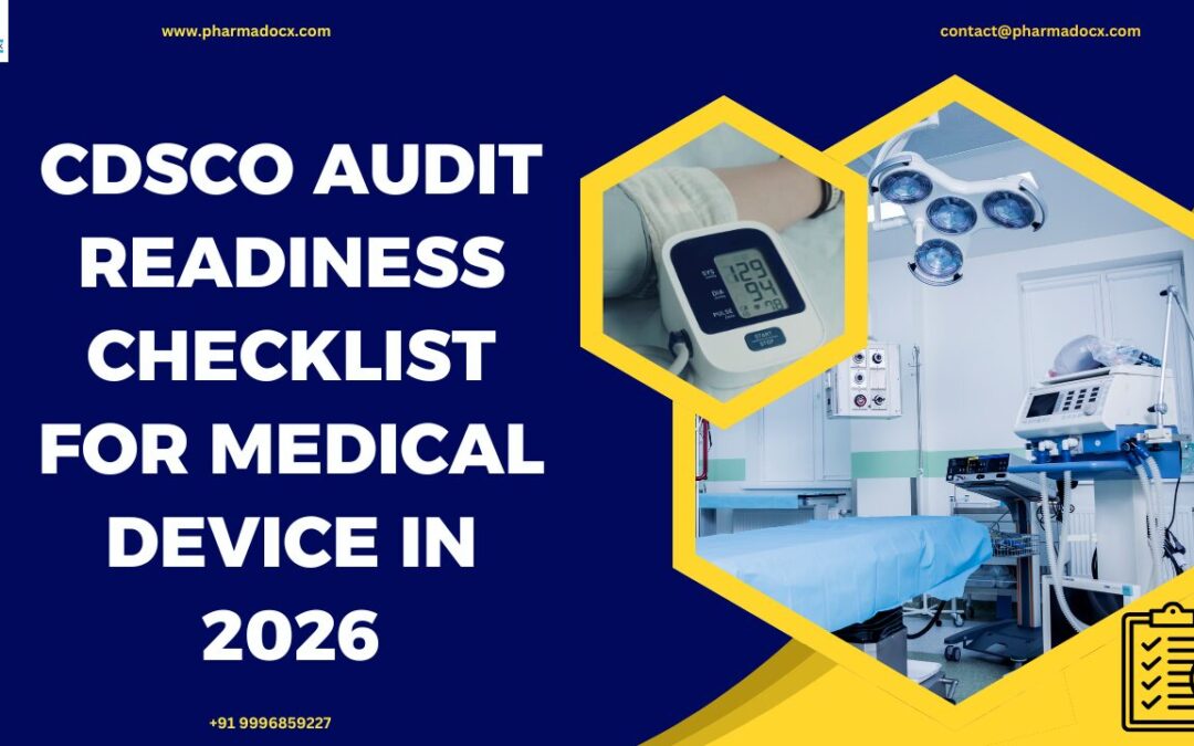 CDSCO Audit Readiness Checklist for Medical Device in 2026