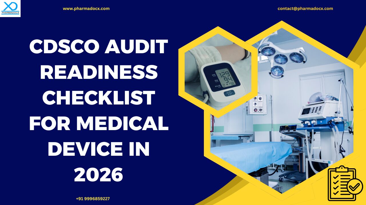 CDSCO Audit Readiness Checklist for Medical Device in 2026